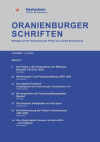 Cover Oranienburger Schriften Nr. 1/2019